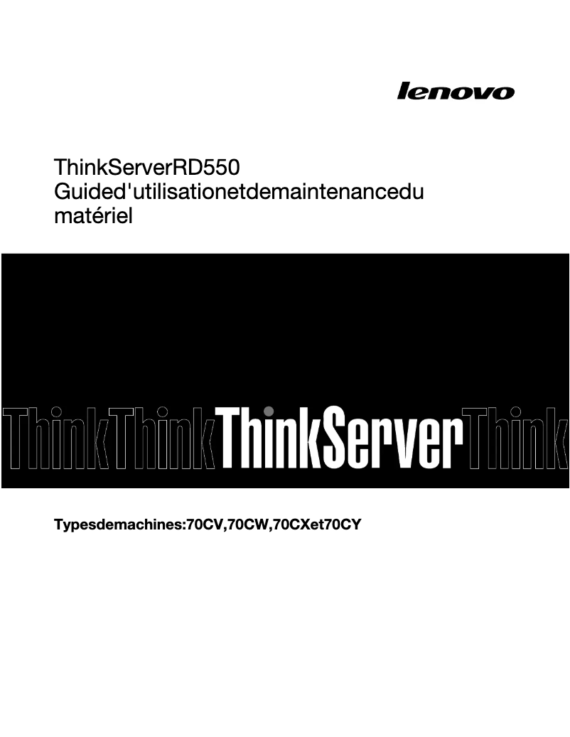 Página 1 del manual Manual de usuario Lenovo ThinkServer RD550