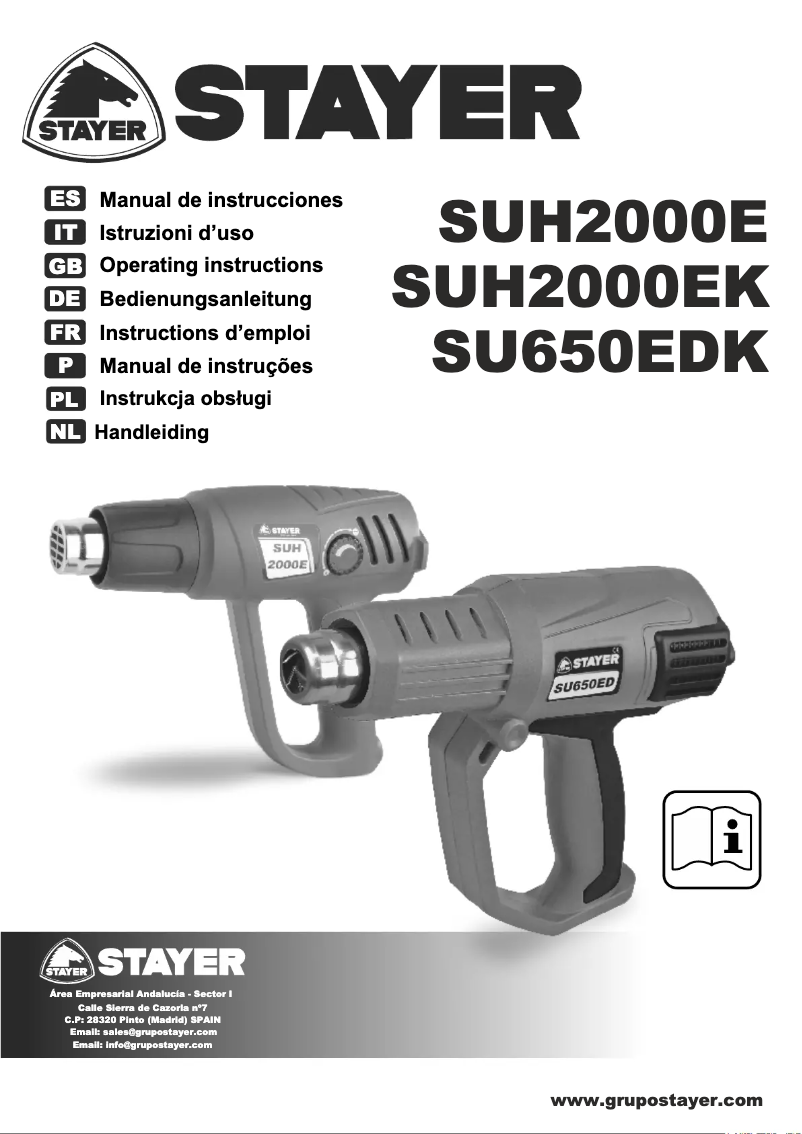 Imagen de la primera página del manual del dispositivo SUH 2000 E