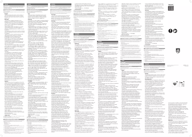 Página 1 del manual Manual de usuario Philips Avance Collection HR1673