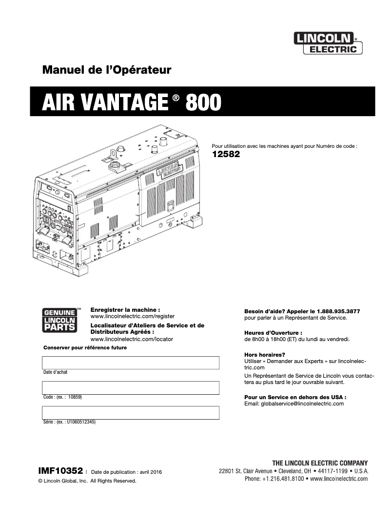 Página nº 1 - Manual de usuario Lincoln Electric FlexCut 80