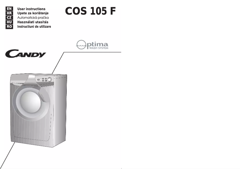 Imagen de la primera página del manual del dispositivo COS 105F/1 - 36S