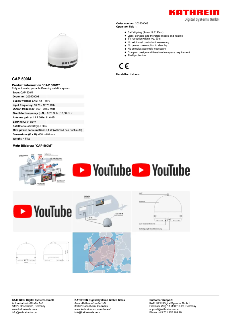 Imagen de la primera página del manual del dispositivo CAP 500M