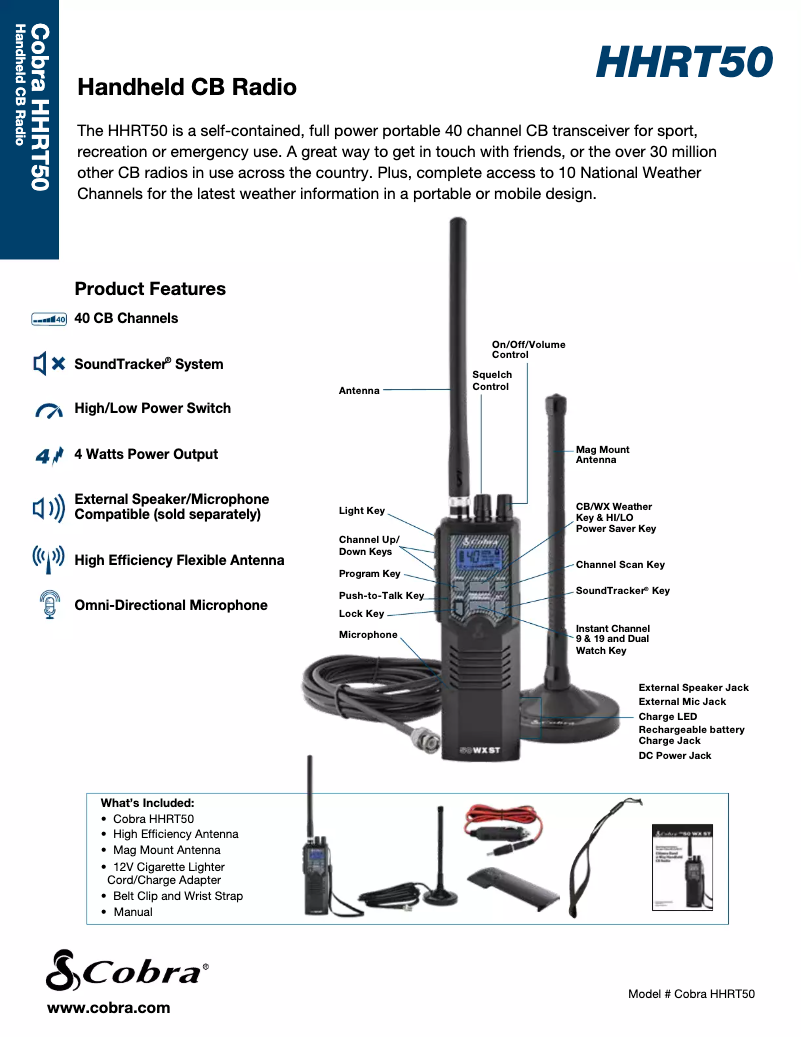 Imagen de la primera página del manual del dispositivo HH RT 50