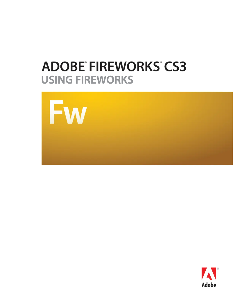 Imagen de la primera página del manual del dispositivo Fireworks CS3