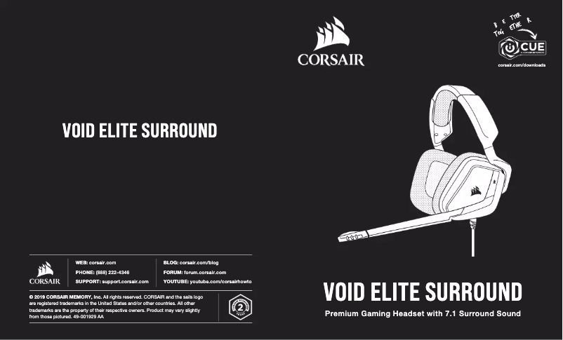 Página 1 del manual Manual de usuario Corsair Void Elite Surround