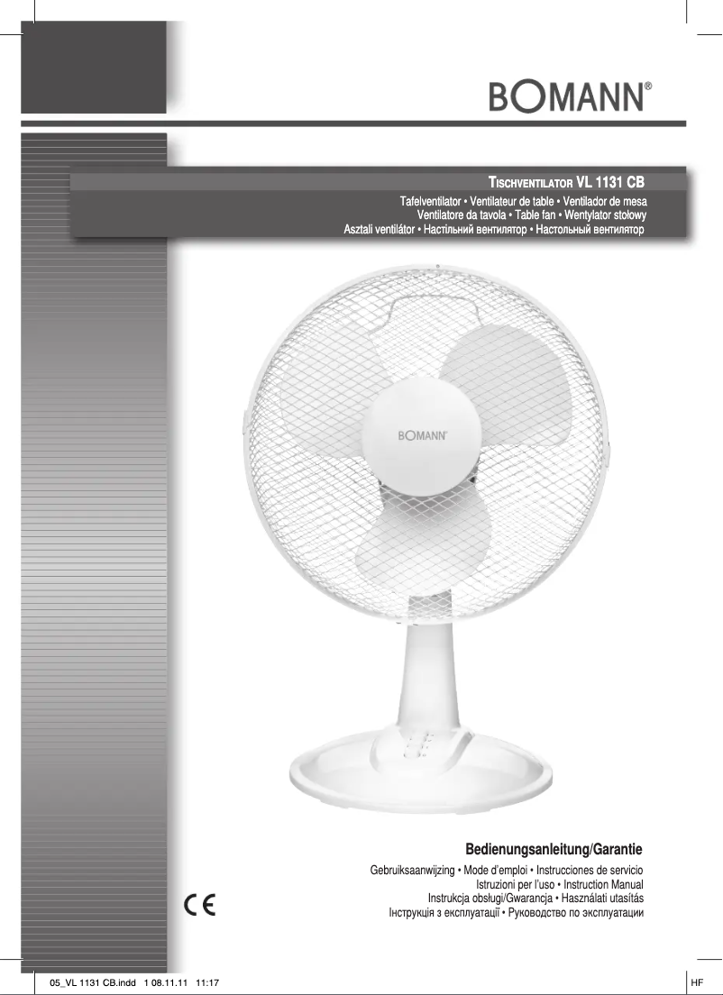 Imagen de la primera página del manual del dispositivo VL 1131 CB