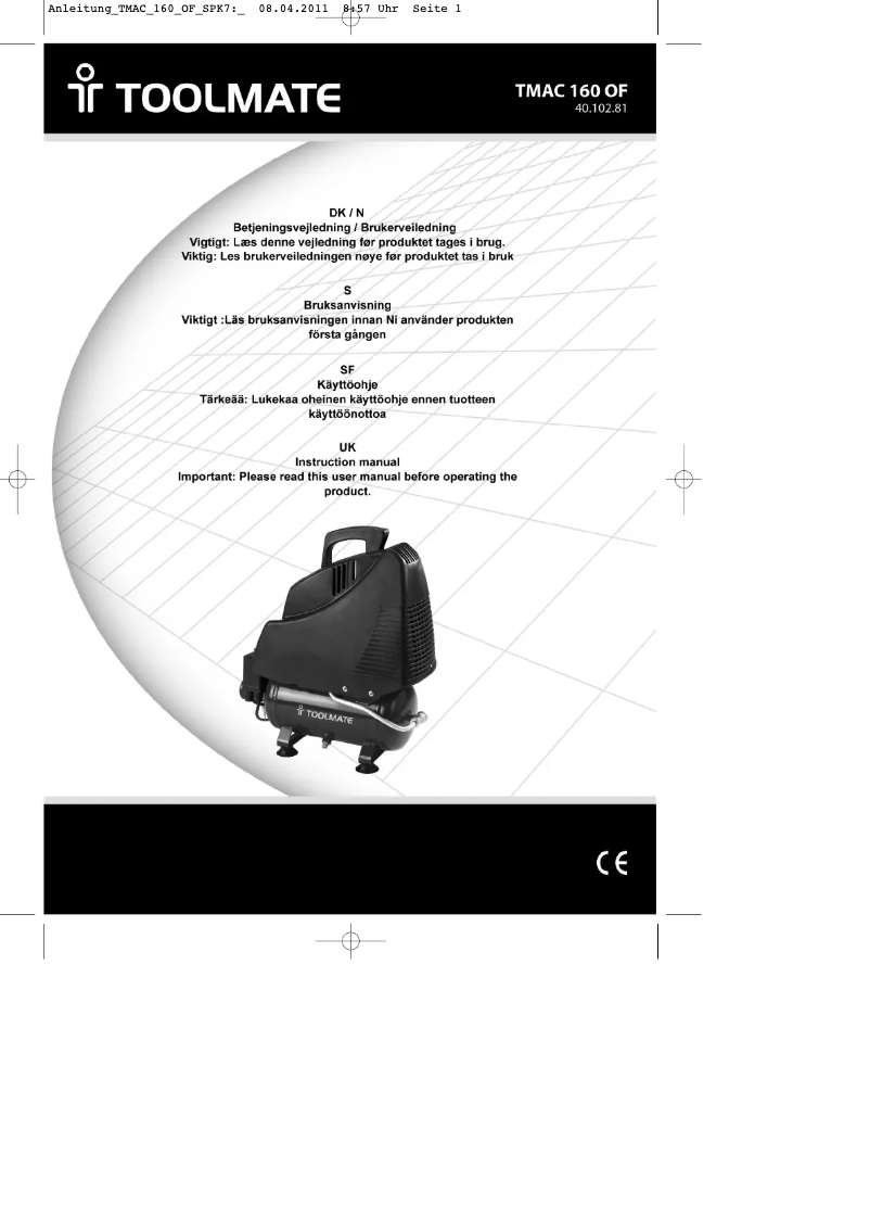 Imagen de la primera página del manual del dispositivo TMAC 160 OF