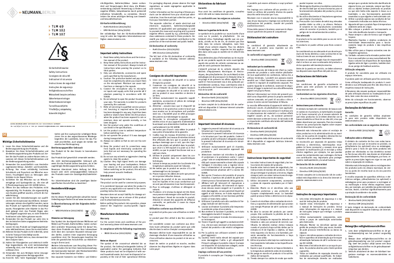 Imagen de la primera página del manual del dispositivo U 87 i