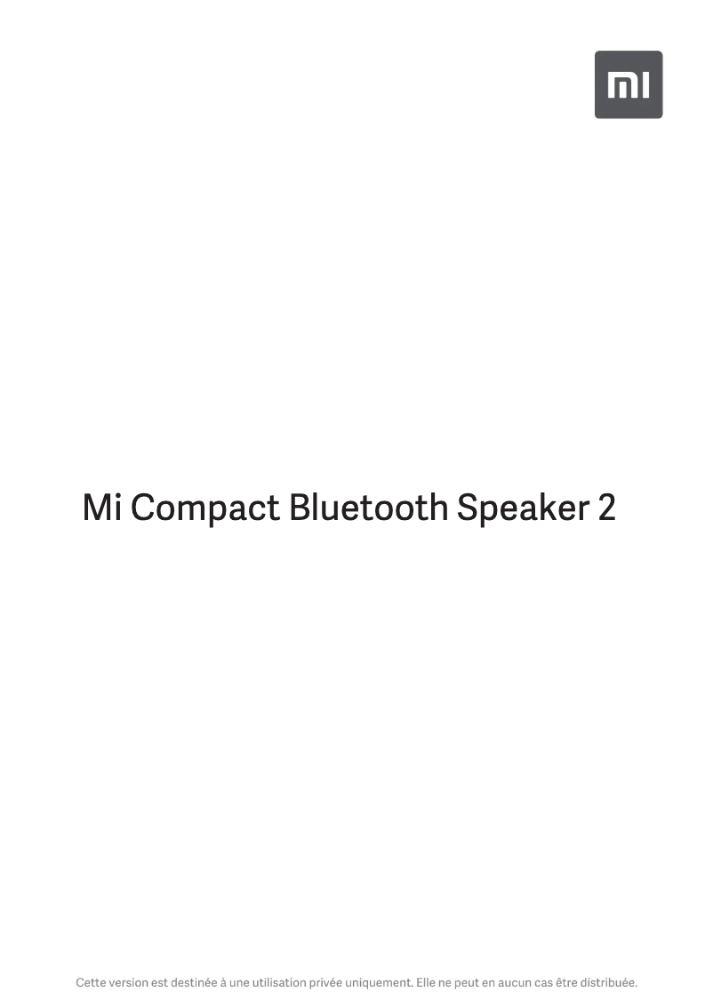 Página 1 del manual Manual de usuario Xiaomi Mi Compact Bluetooth Speaker 2
