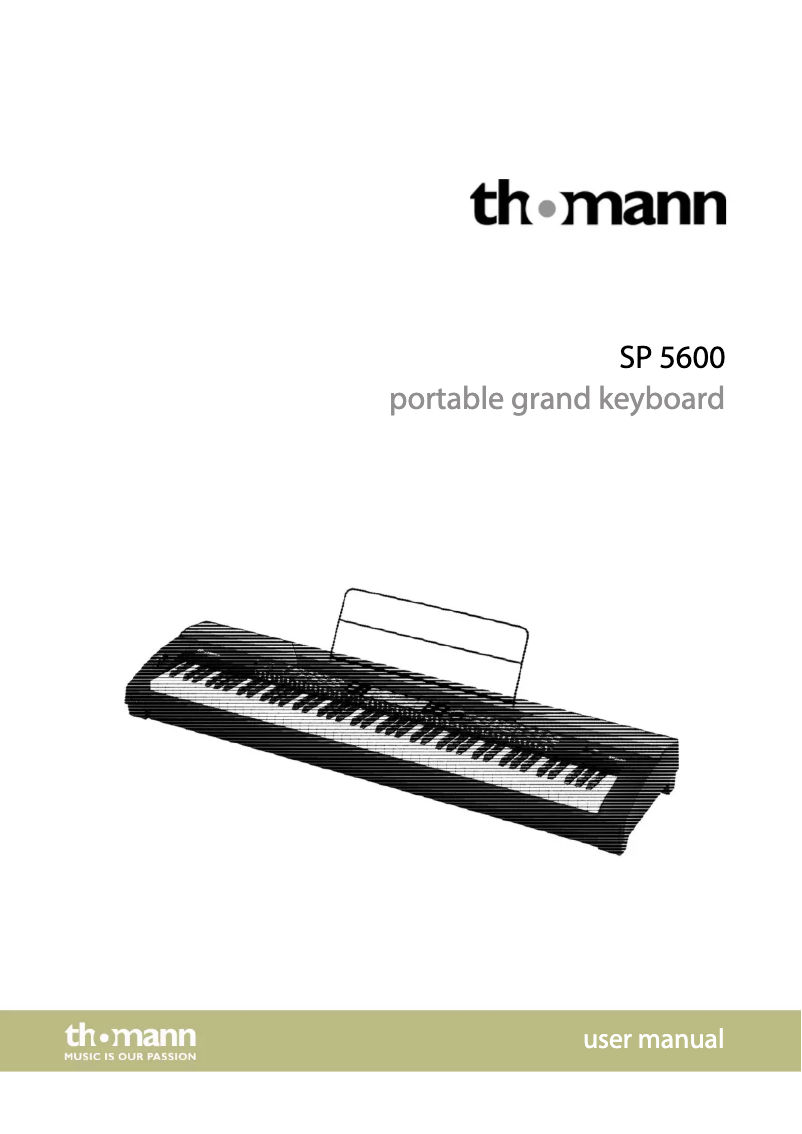 Página 1 del manual Manual de usuario Thomann SP-5600