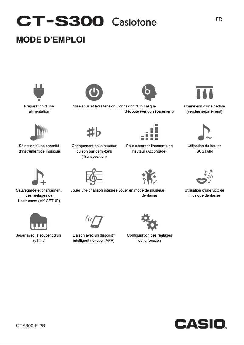 Imagen de la primera página del manual del dispositivo Casiotone CT-S300