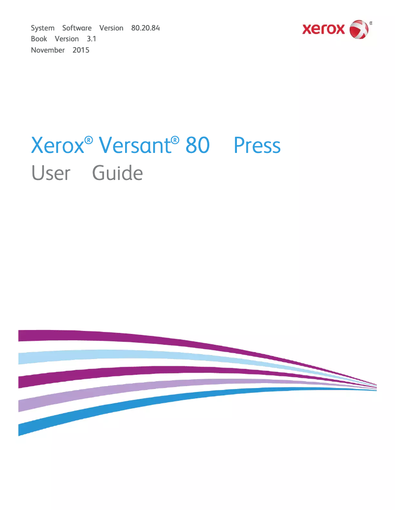 Imagen de la primera página del manual del dispositivo Versant 80 Press