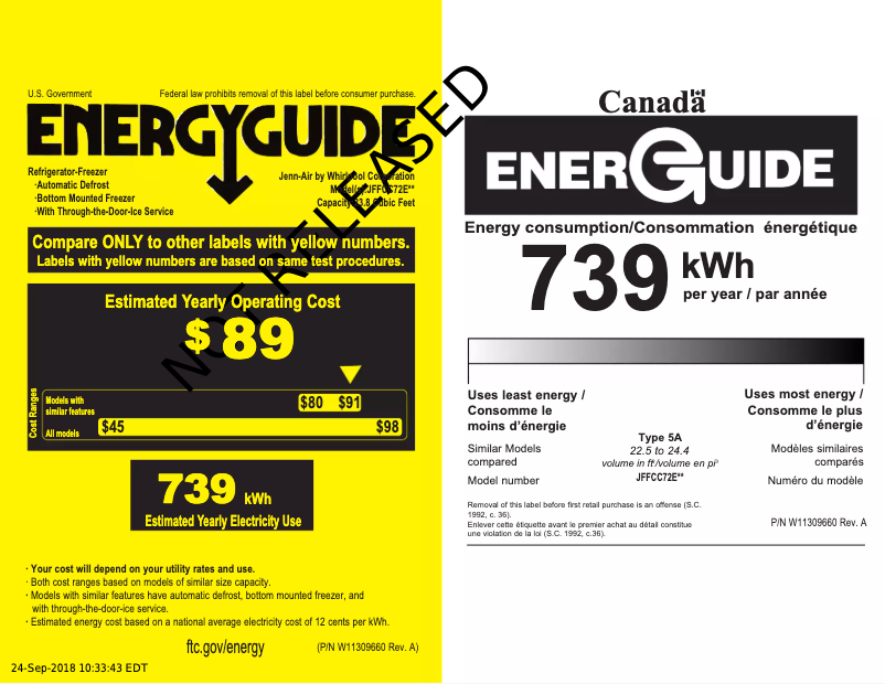 Imagen de la primera página del manual del dispositivo JFFCC72EHL