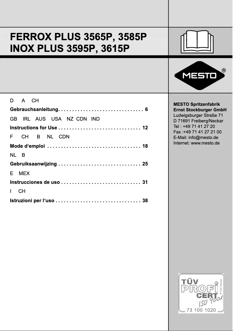 Imagen de la primera página del manual del dispositivo 3595P