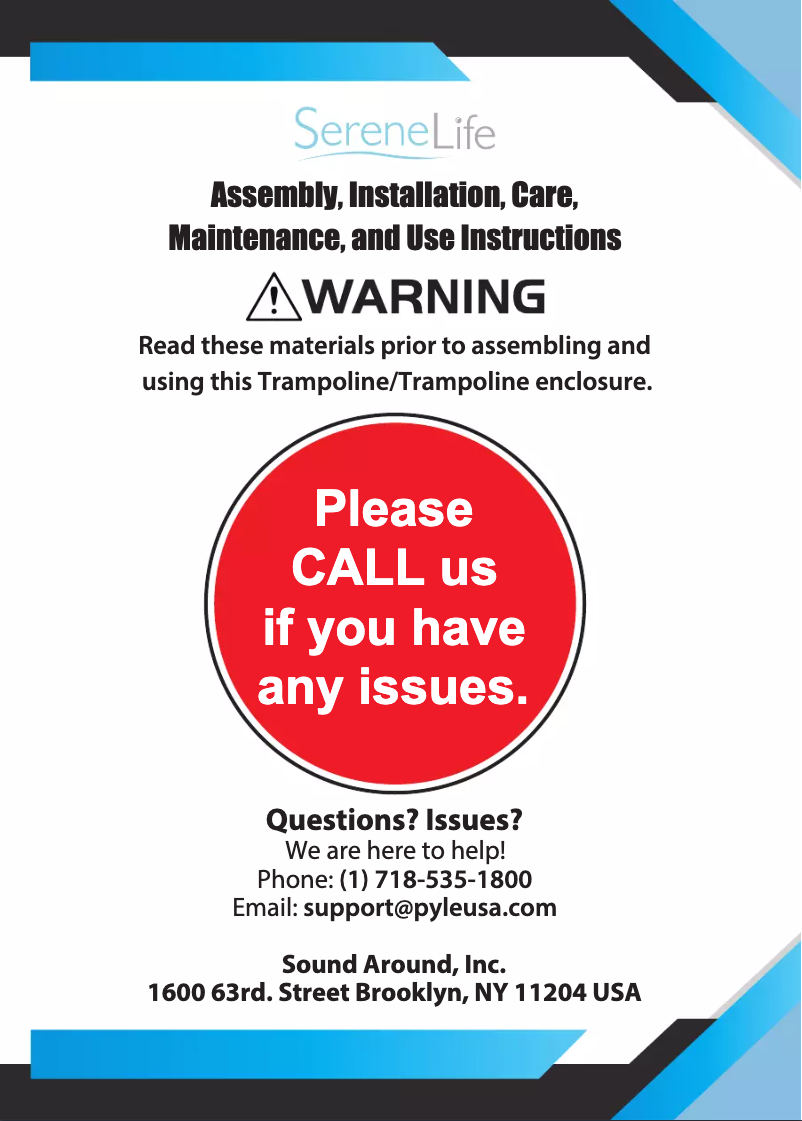 Página nº 1 - Manual de usuario SereneLife SLTRA10PNK