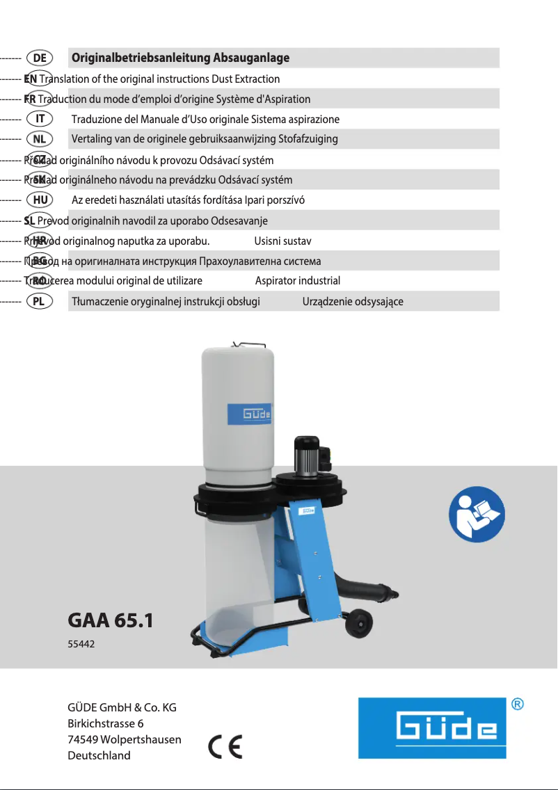 Imagen de la primera página del manual del dispositivo GAA 65.1