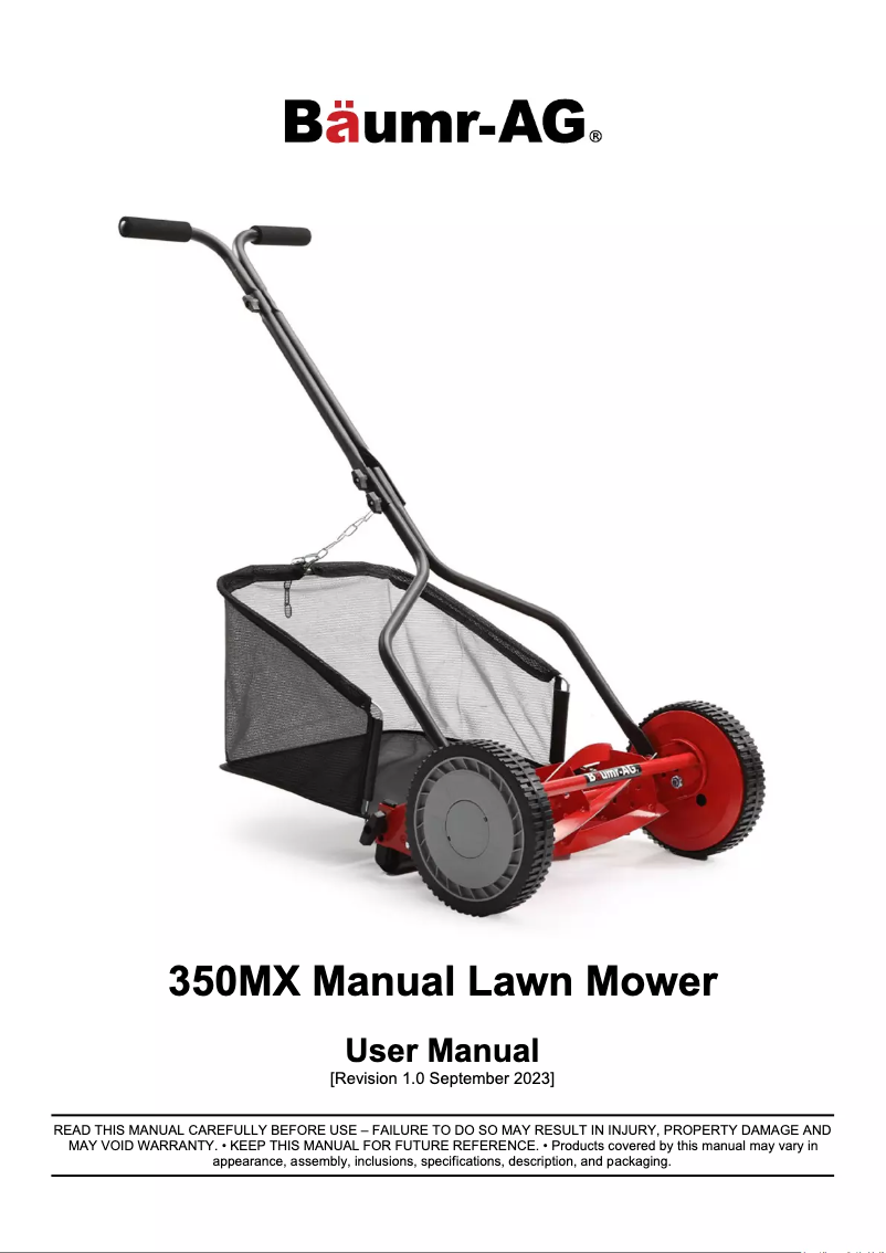 Página nº 1 - Manual de usuario Baumr-AG 350MX