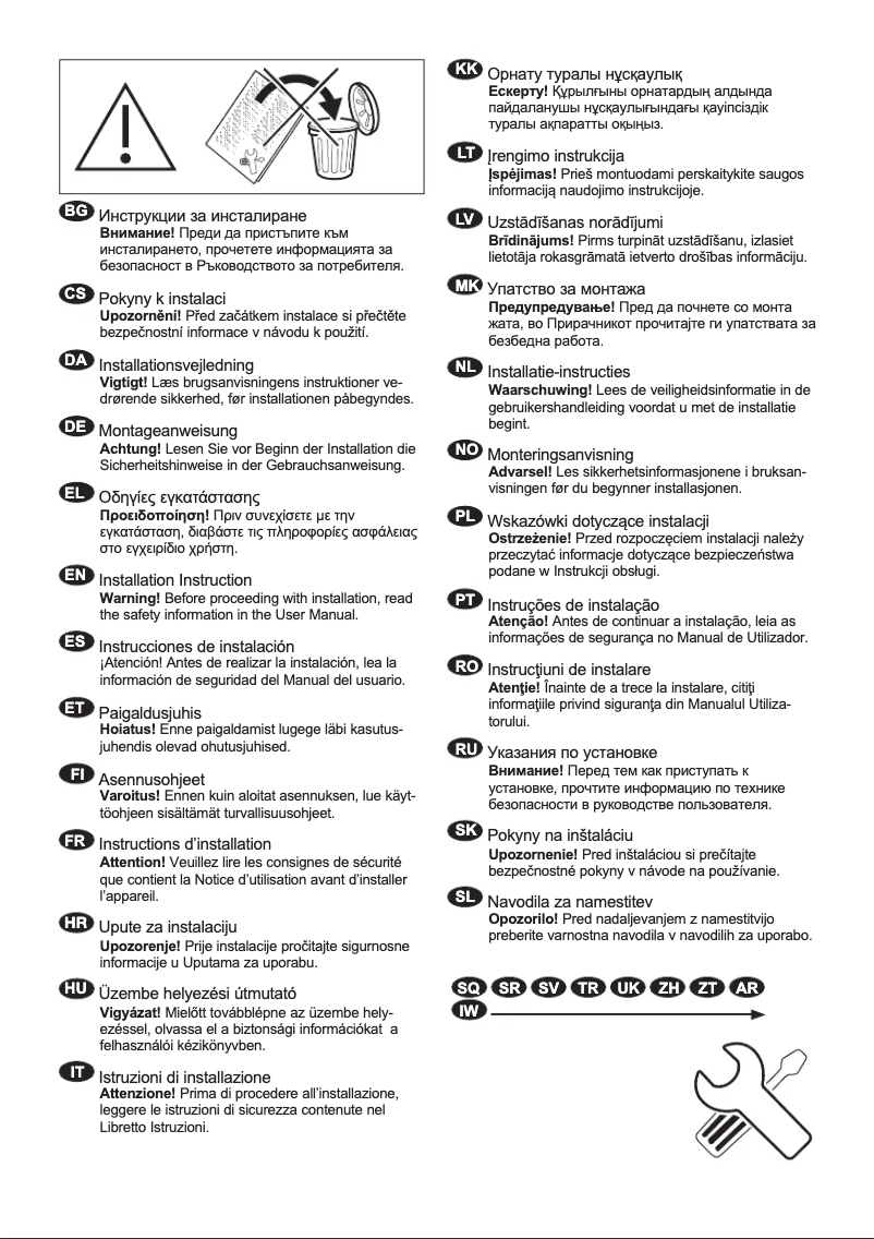 Imagen de la primera página del manual del dispositivo EW2F428S