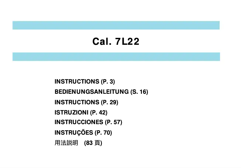 Imagen de la primera página del manual del dispositivo 7L22