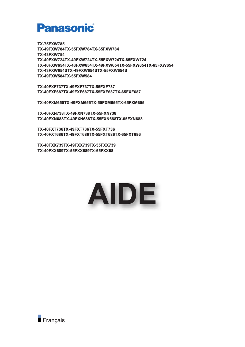 Página nº 1 - Manual de usuario Panasonic TX-40FXX739