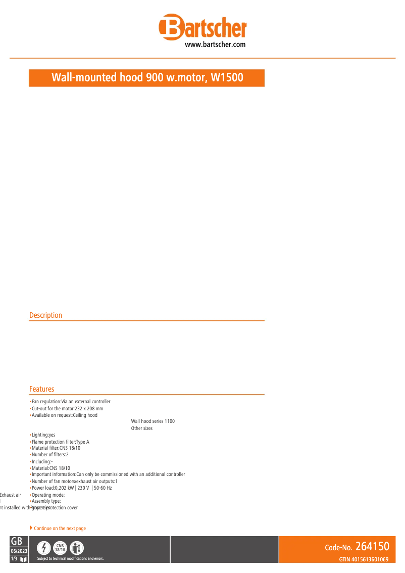 Imagen de la primera página del manual del dispositivo 264150