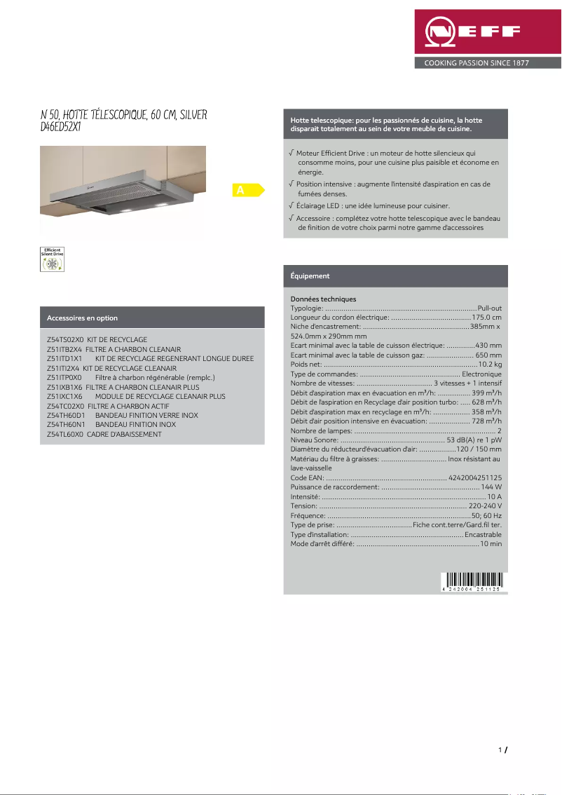 Imagen de la primera página del manual del dispositivo D46ED52X1