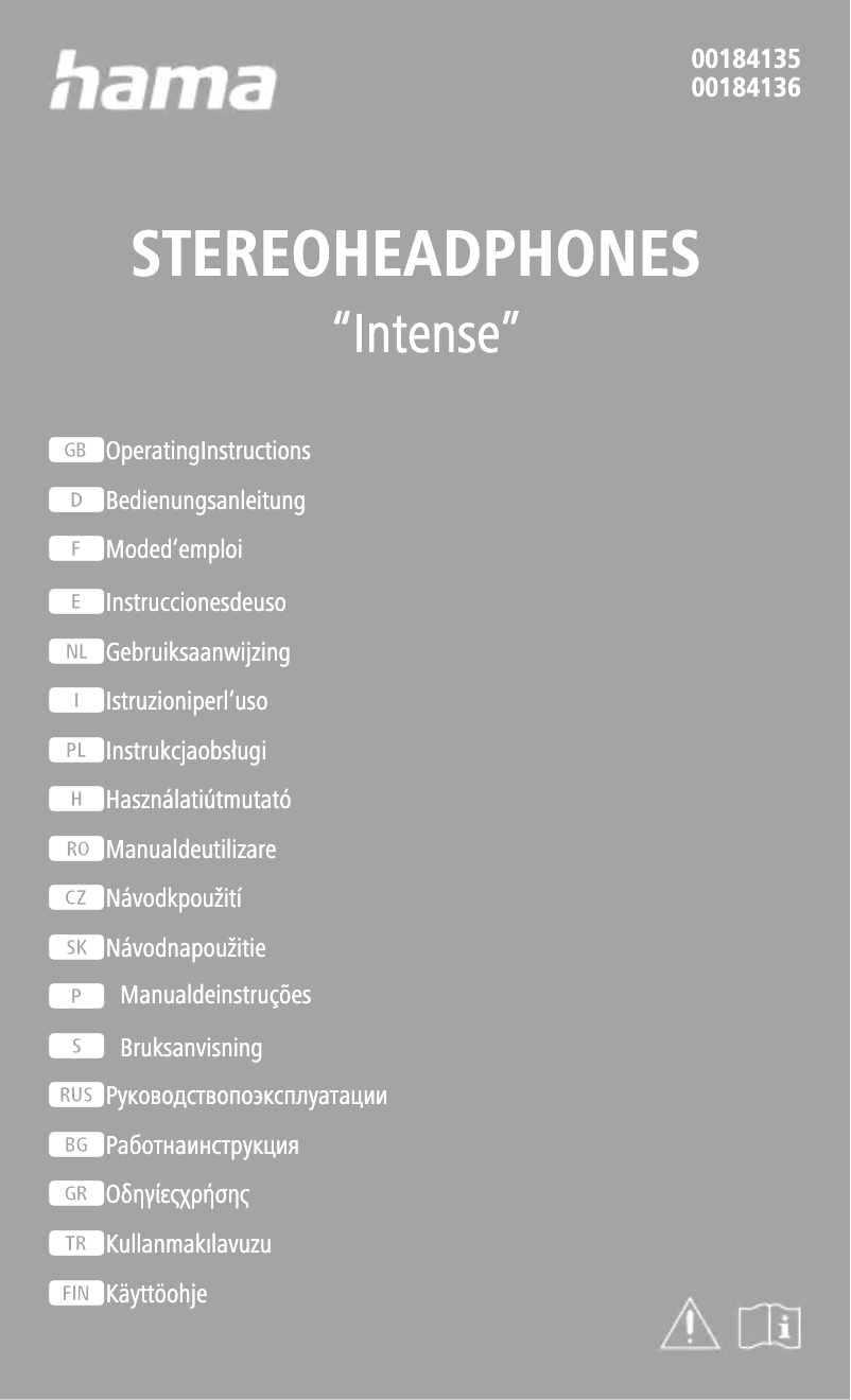 Página nº 1 - Manual de usuario Hama Intense