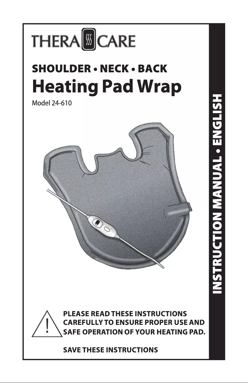 Página 1 del manual Manual de usuario Veridian Healthcare Heating Pad Wrap 24-610