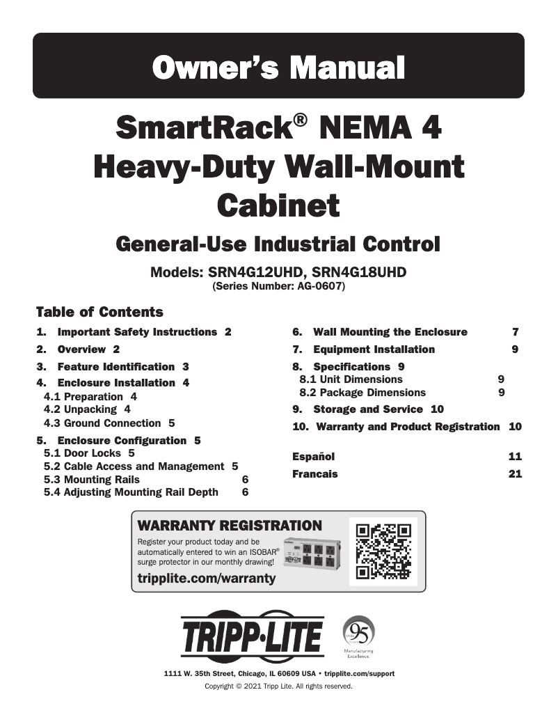 Imagen de la primera página del manual del dispositivo SRN4G12UHD