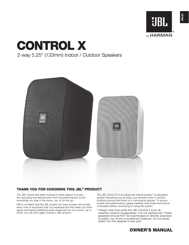 Página 1 del manual Manual de instrucciones JBL Control X