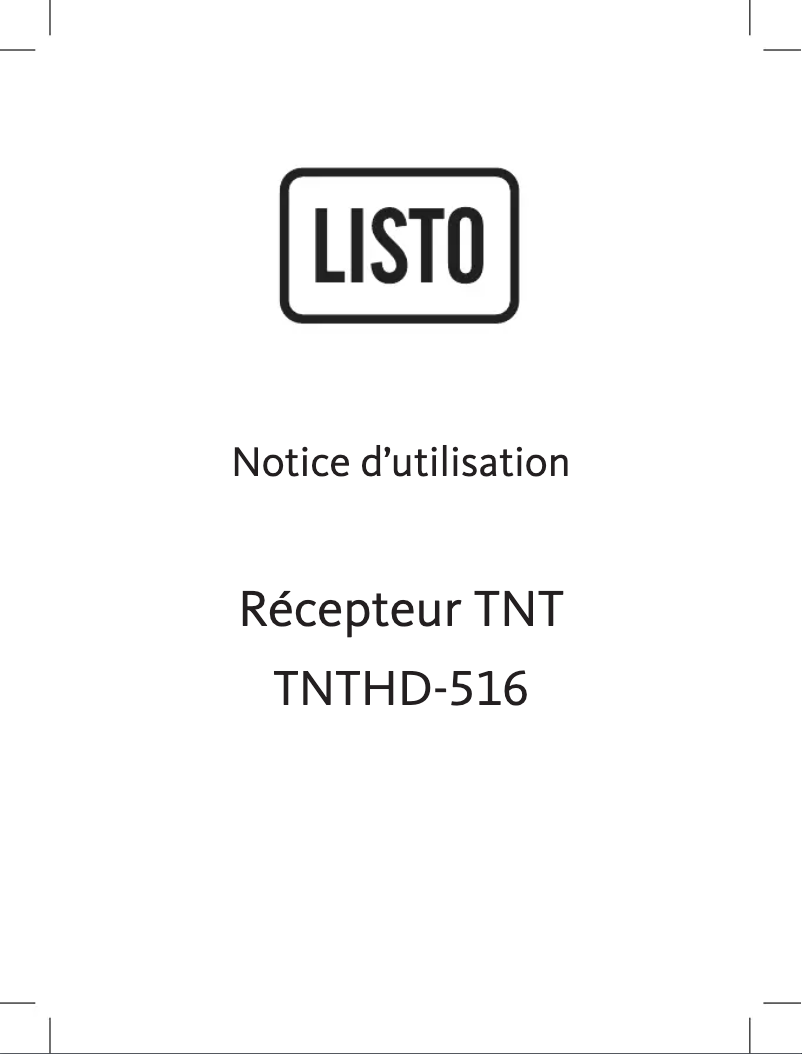 Imagen de la primera página del manual del dispositivo TBTHD-516