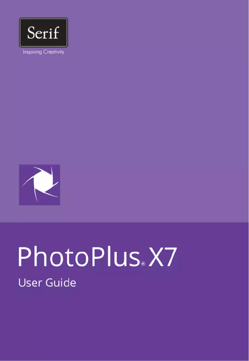 Imagen de la primera página del manual del dispositivo PhotoPlus X7