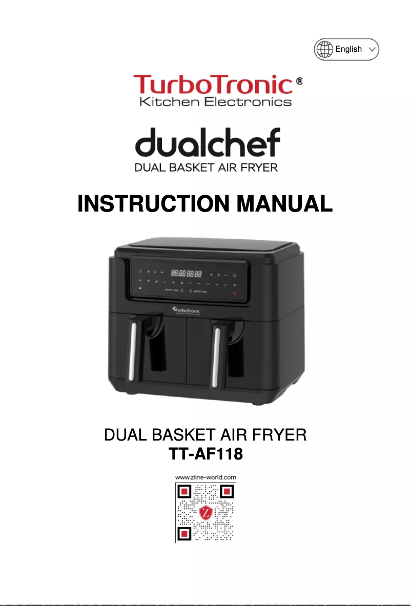 Imagen de la primera página del manual del dispositivo Dualchef TT-AF118
