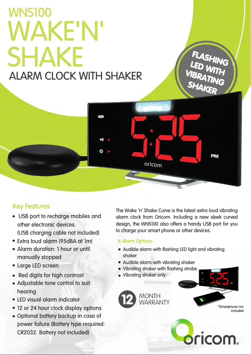 Página 1 del manual Manual de usuario Oricom WNS100