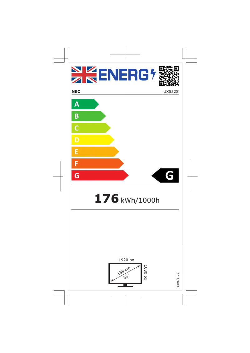Imagen de la primera página del manual del dispositivo MultiSync UX552S