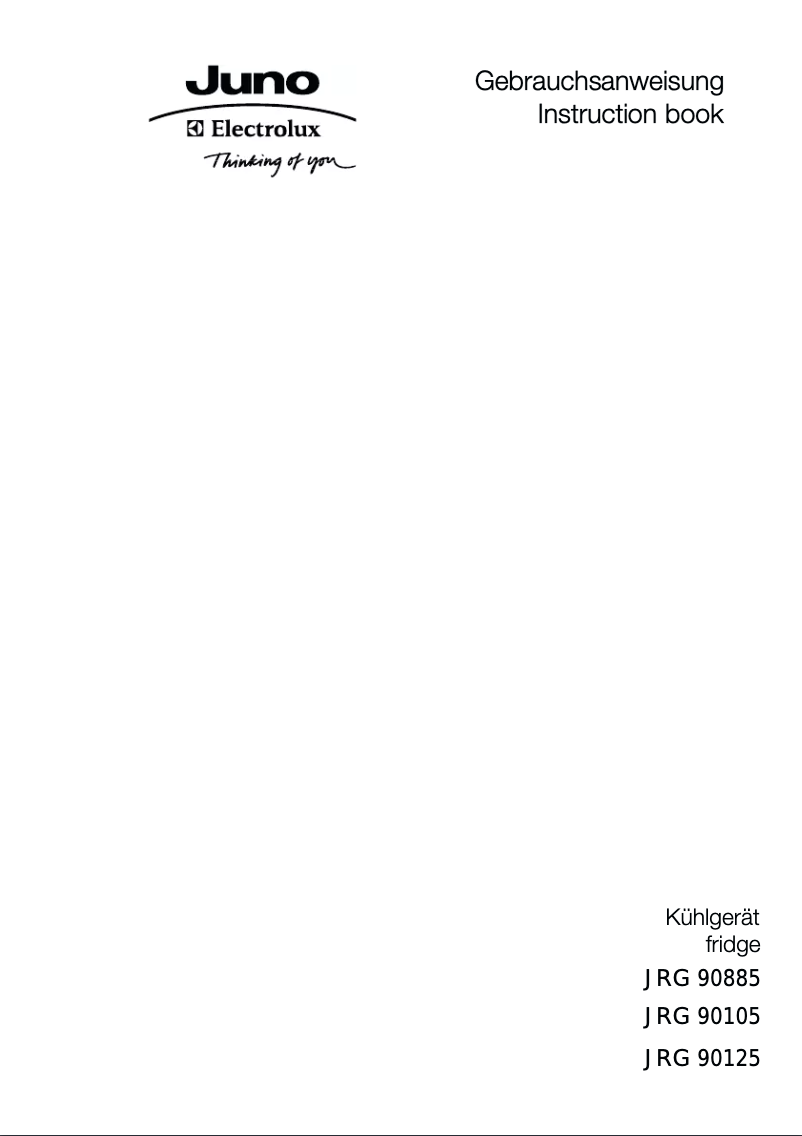 Página 1 del manual Manual de usuario Juno Electrolux JRG90125