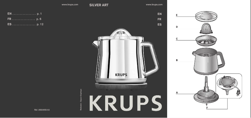 Página nº 1 - Manual de usuario Krups Silver Art ZX800E