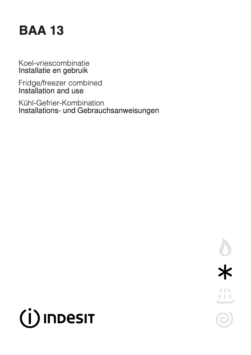 Página 1 del manual Manual de usuario Indesit BAA13WIT