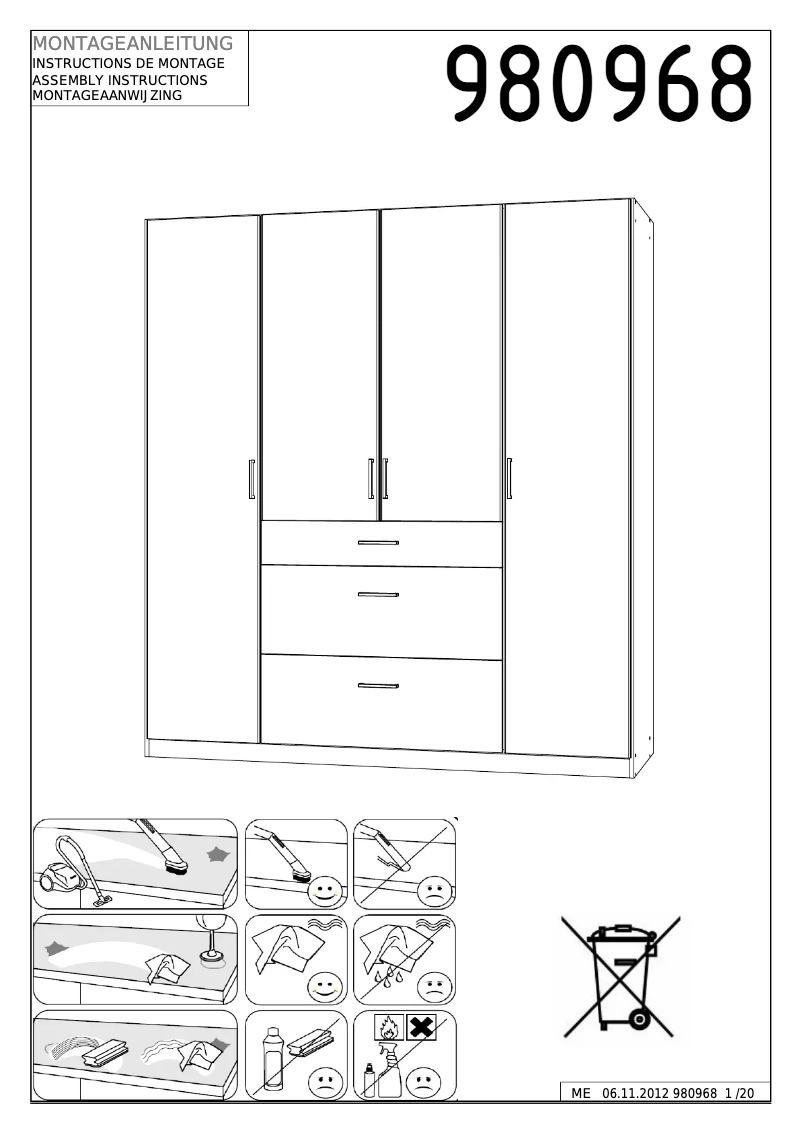 Página 1 del manual Manual de usuario Wehkamp Polar (199x180x58)