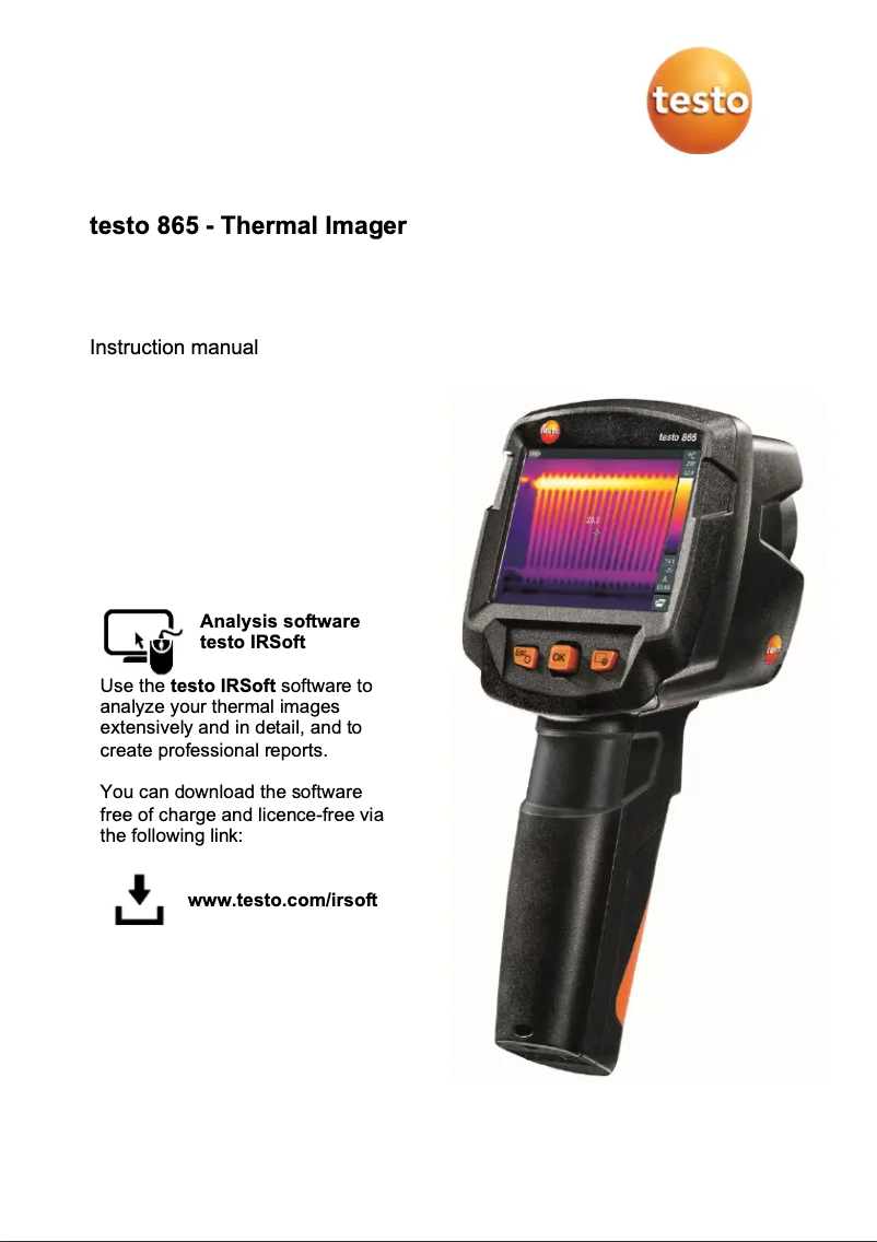 Página nº 1 - Manual de usuario Testo 865