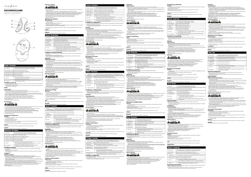 Página 1 del manual Manual de usuario Nedis ERGOMSWD200BK