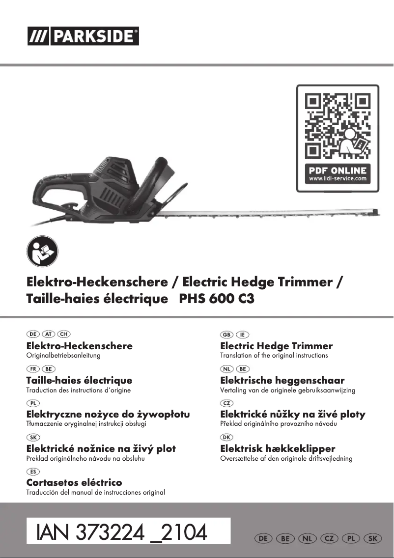 Imagen de la primera página del manual del dispositivo PHS 450 A1