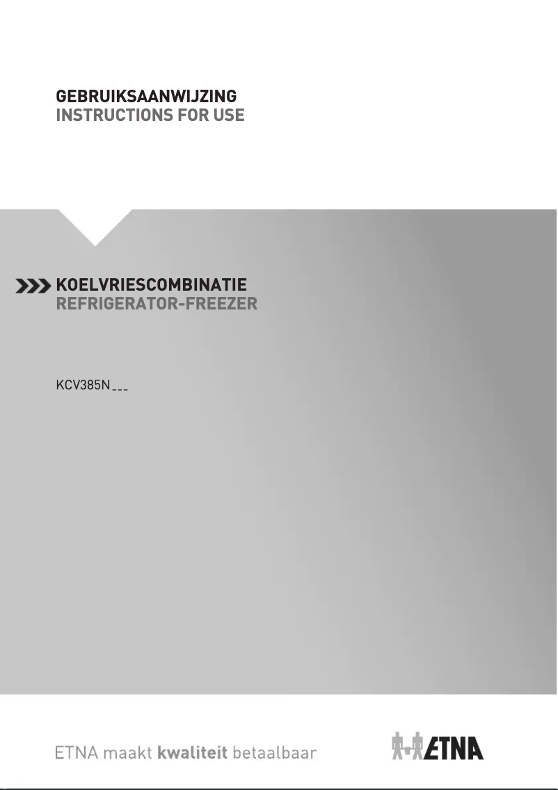 Imagen de la primera página del manual del dispositivo KCV385NRVS