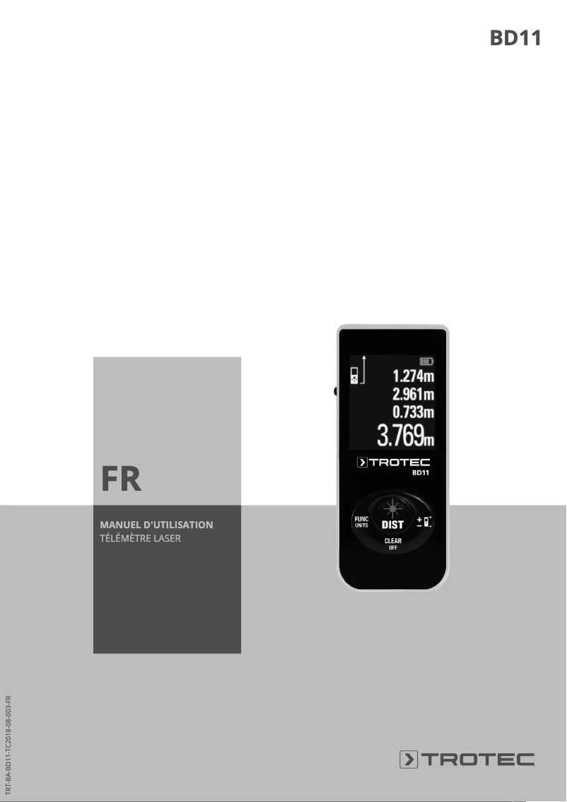 Página 1 del manual Manual de usuario Trotec BD11