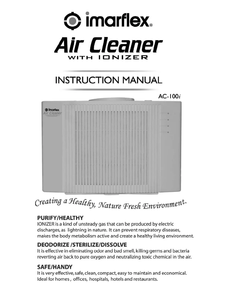 Página nº 1 - Manual de usuario Imarflex Air Cleaner AC-100i