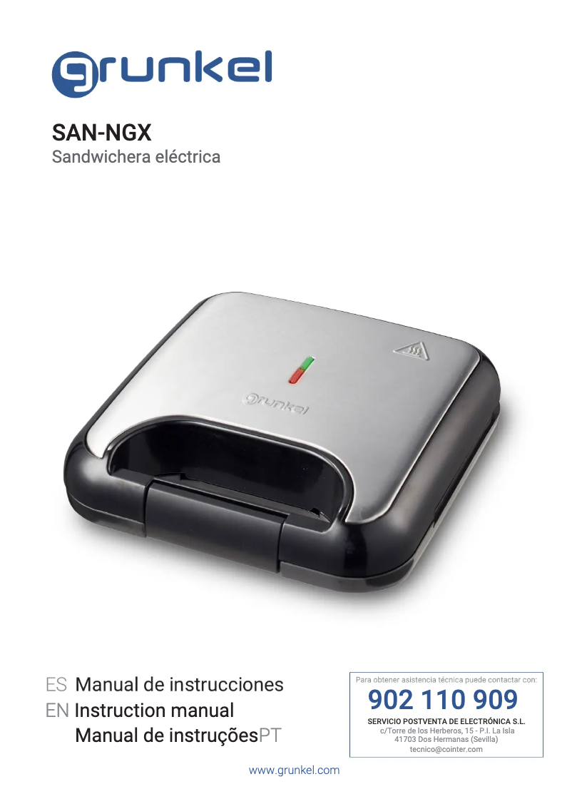 Página 1 del manual Manual de usuario Grunkel SAN-NGX