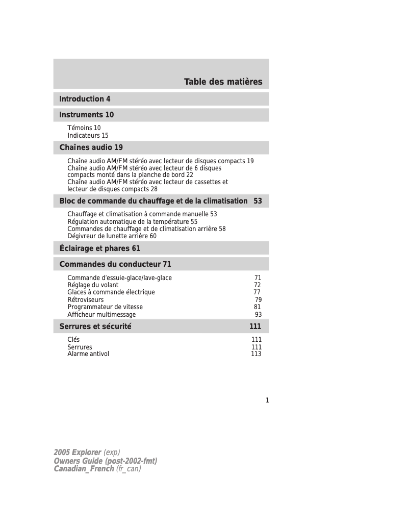 Imagen de la primera página del manual del dispositivo Explorer (2005)