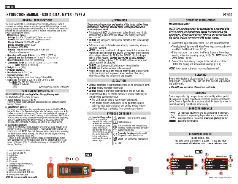 Imagen de la primera página del manual del dispositivo ET900