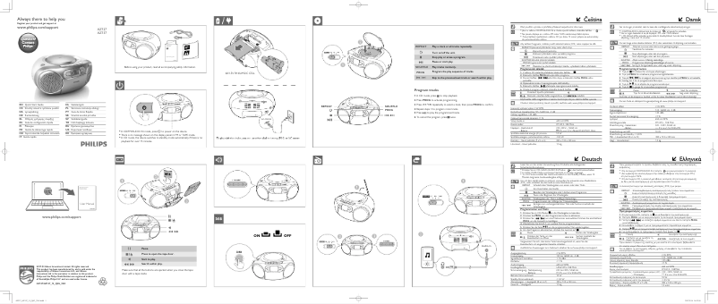 Página 1 del manual Guía de inicio rápido Philips AZ137