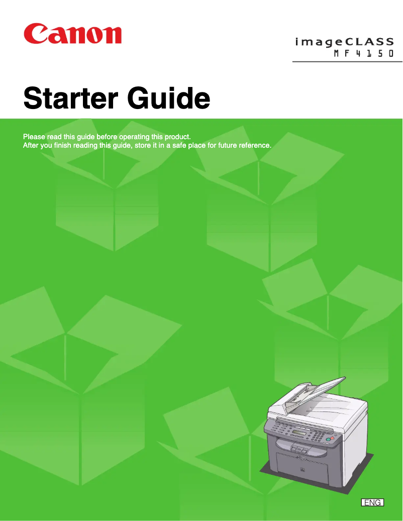 Página 1 del manual Guía de inicio rápido Canon imageCLASS MF4150